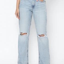 American Eagle Outfitters Blue Cotton High Rise Jeans-picture-0