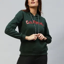 Rigo Green Printed Fleece Hoodie-image-29