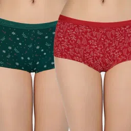 Amante Green & Maroon Cotton Printed Boy Short Panty (Pack of 2)-image-34