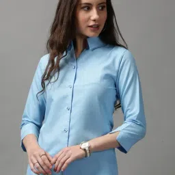 SHOWOFF Blue Regular Fit Shirt-image-46