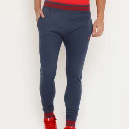 Masculino Latino Blue Cotton Regular Fit Joggers-picture-9