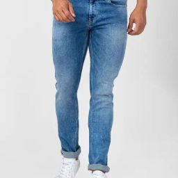 Spykar Mid Blue Cotton Slim Fit Jeans-image-23