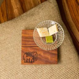 ExclusiveLane Hand Carved Trivet In Sheesham Wood-image-5