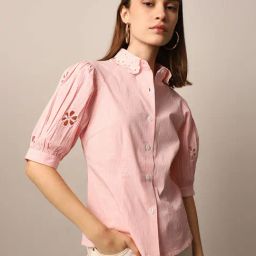 Only Pink Striped Shirt-image-12
