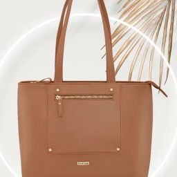 Fastrack MTO MTS Tan Solid Medium Tote Handbag-8