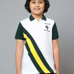 Cantabil Kids White & Black Printed Polo T-Shirt-picture-11