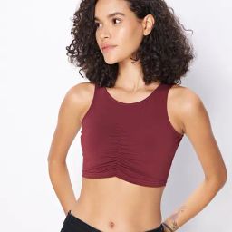 Cover Story Maroon Regular Fit Crop Top-image-46