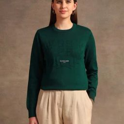 U.S. Polo Assn. Green Cotton Graphic Print Sweater-image-58