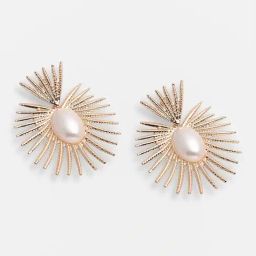 Sohi Gold Plated Party Designer Stone Drop Earrings-image-79