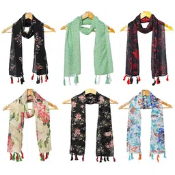 StoleVilla Women Pack of 6 Printed Scarf-picture-13