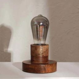 FIG Living Brown Mango Wood Naked Desk Lamp-25