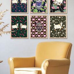 Kotart Brown & Green 6 Piece Wooden Religious Wall Art-image-90