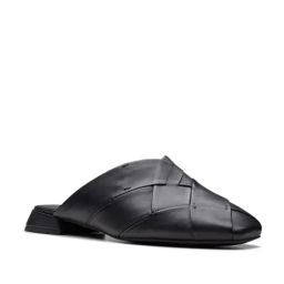 Clarks Women's Ubree15 Woven Black Mule Shoes-image-24
