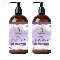 NATSBYTE Set Of 2 Natural Lavender Bliss Body Wash For Hydration - 300 ml Each-15
