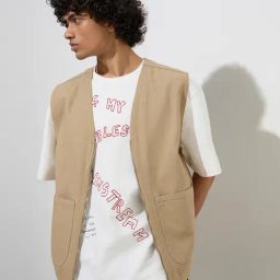 Nuon by Westside Taupe Relaxed-Fit Cotton Jacket-23
