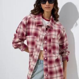 Nuon by Westside Wine Checkered Cotton Shirt-image-82