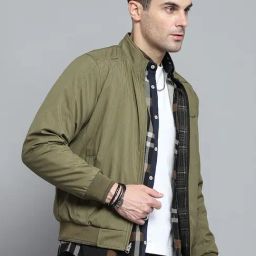 Monte Carlo Green Regular Fit Checks Reversible Jacket image 4