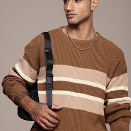 The Roadster Life Co. Striped Cable Knit Pullover Sweater-image-62