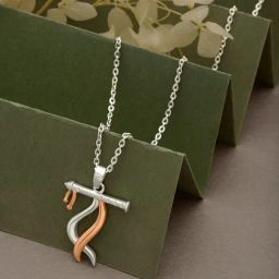 Silberry 925 Silver Two Tone Rose Gold Baasuri Pendant-9