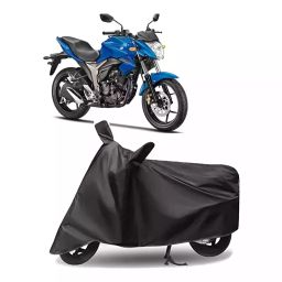 Auto Pearl Polyester Two Wheeler Cover for Suzuki Gixxer (Grey)-image-103