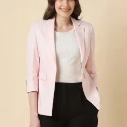 Allen Solly Pink Regular Fit Blazer-picture-13
