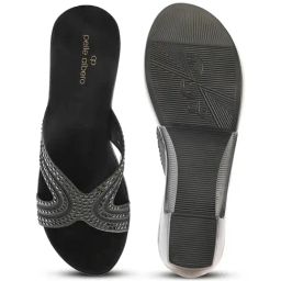 Pelle Albero Women's Black Slides image 4