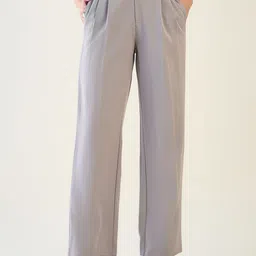 aayu Women Comfort High-Rise Loose Fit Trousers-image-2