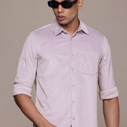 WROGN Self Design Slim Fit Casual Shirt-image-51