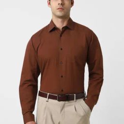 Van Heusen Brown Regular Fit Shirt-image-95