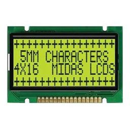 MIDAS DISPLAYS DISPLAY, ALPHANUMERIC, 16X4, NOBACKLIGHT, MC41605B6W-SPR-V2-image-67