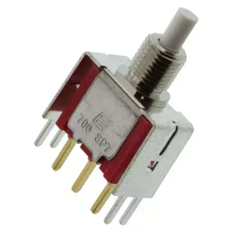 E-SWITCH PB SW, ROUND, SPDT, 0.4VA, 20V, SOLDER, 700SP7B10VS2RE-picture-2
