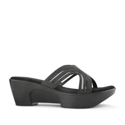 Pelle Albero Women's Black Slides image 3