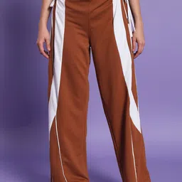 PockMAN Women Colour-Blocked Relaxed-Fit Track Pants-picture-10