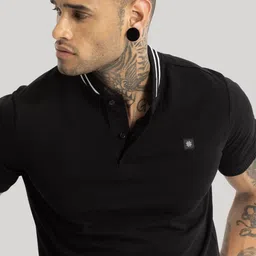 Snitch Men High Neck Slim Fit T-shirt-picture-36