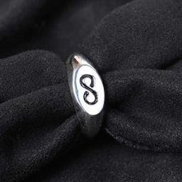 Clara 925 Silver Size Adjustable Platinum Plated Tian Infinity Ring for Men-image-2