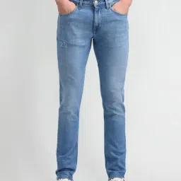 U.S. Polo Assn. Denim Co. Blue Cotton Slim Fit Distressed Jeans-image-56
