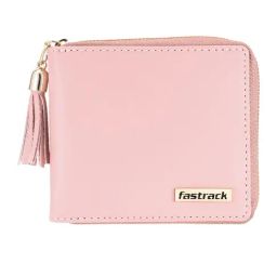 Fastrack MTO MTS Pink Solid Zip Around Wallet for Women-74