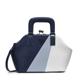 LAVIE Signature Navy Colour Block Handbag-11