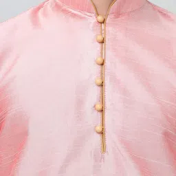 LEMONX Men Regular Dupion Silk Kurta with Dhoti Pants image 2