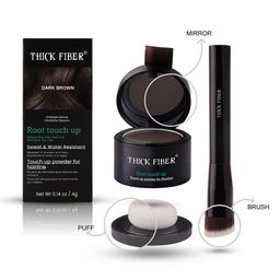Thick Fiber Set of 2 Sweat Resistant Root Touch Up Powder 4 g each - Dark Brown image 2