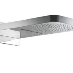 Hindware 270x514 mm Rectangular Polypropylene, Bronze Silver Wall Mount Overhead Rain Shower F160043-image-26