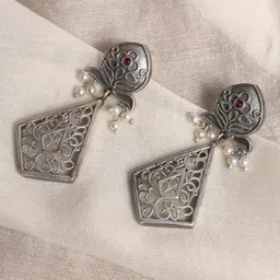 Fabindia Artificial Beaded Contemporary Drop Earrings-43