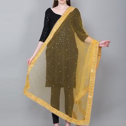 Karthav Fashion Embroidered Dupatta with Sequinned-22