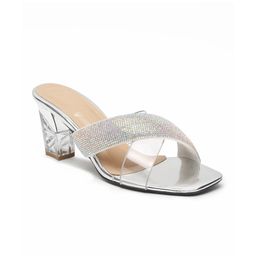 Bruno Manetti Embellished Open Toe Block Heels image 4