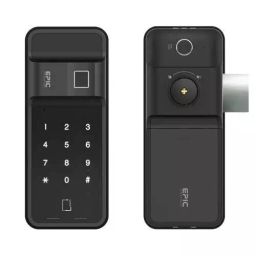 Epic Dual Fingerprint Smart Door Lock with Pin Number, Mechanical Key, Fingerprint, Bluetooth & RFID Locking System, ES-FF730G-13