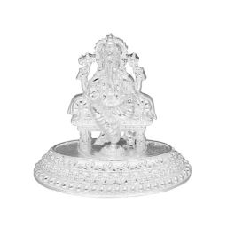 Sri Jagdamba Pearls Ganesha 0.8 Silver Divine Idol-image-80