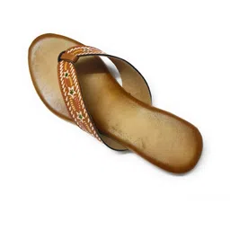 Ta Chic Printed Open Toe Flats-0