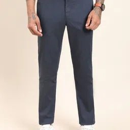 Turtle Men Relaxed Skinny Fit Chinos Trousers-picture-45