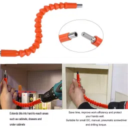 AASONS Flexible Drill Bit Extension Kit, Soft Shaft Screwdriver Bit Nut Drill Bit (Set of 21 Pcs) image 4