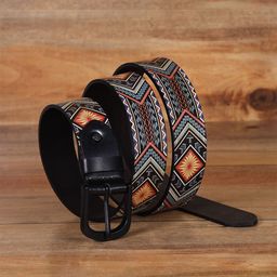 Celtic Unisex Printed Leather Belt-image-80